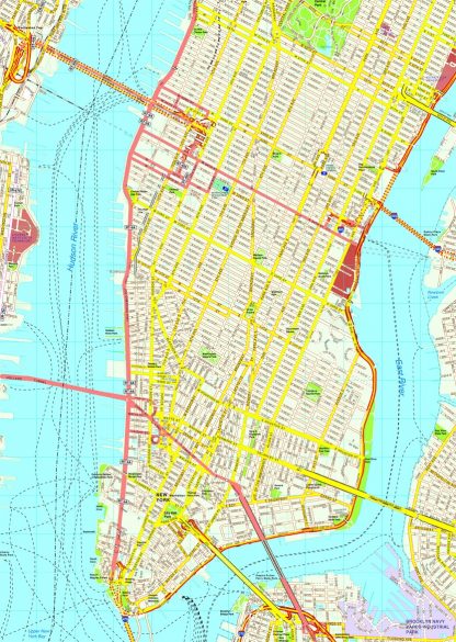 New York Manhattan map