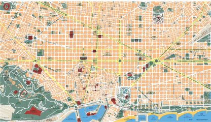 barcelona vector map