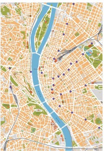 budapest vector map