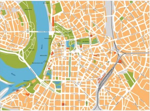 dusseldorf vector map