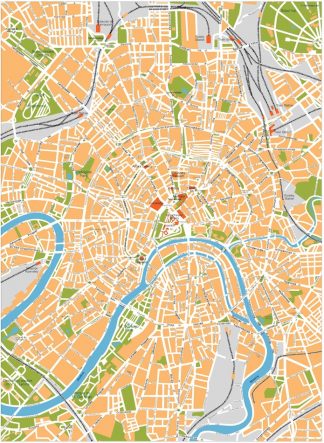 moscow vector map