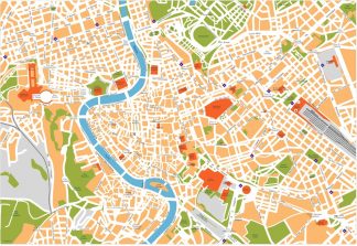 rome vector map