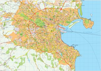 Dublin map vector