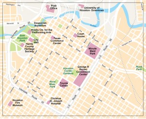 Houston City Center map