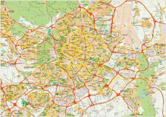 Madrid map vector