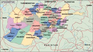 afghanistan political map