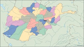 afghanistan vector map
