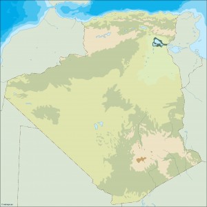 algeria illustrator map