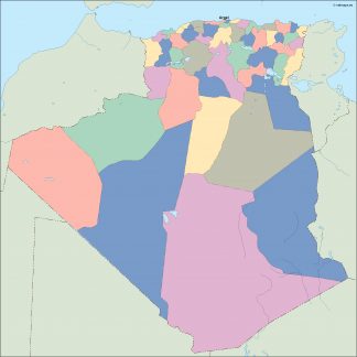 algeria vector map