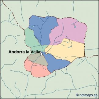 andorra vector map