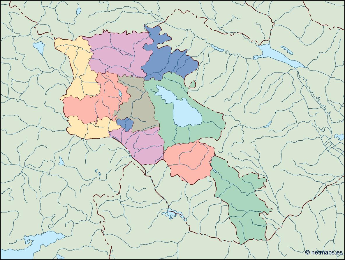 Vector Map of Armenia Political