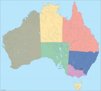 australia vector map