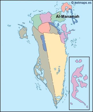 bahrain vector map