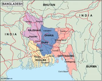 bangladesh political map