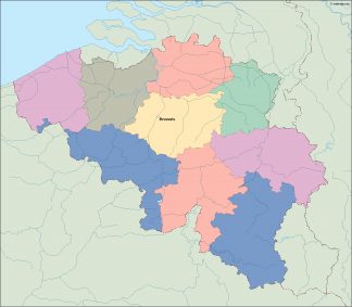 belgium vector map