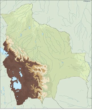 bolivia illustrator map