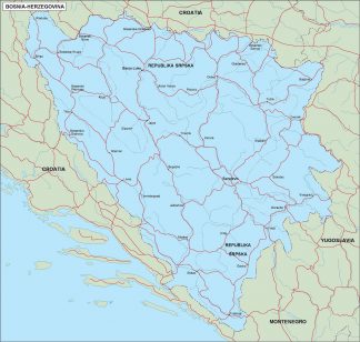 bosnia herzegovina political map