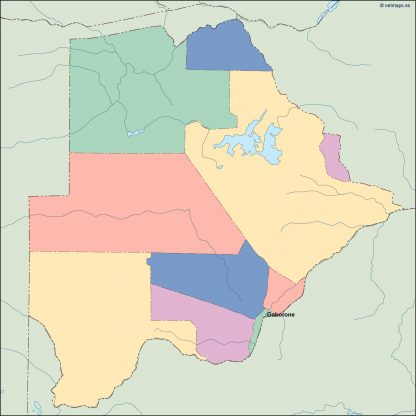 botswana vector map