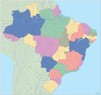 brazil vector map