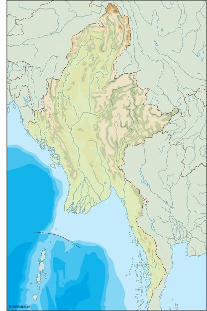 burma illustrator map