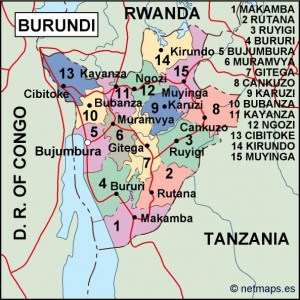 burundi political map