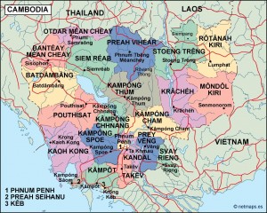 cambodja political map