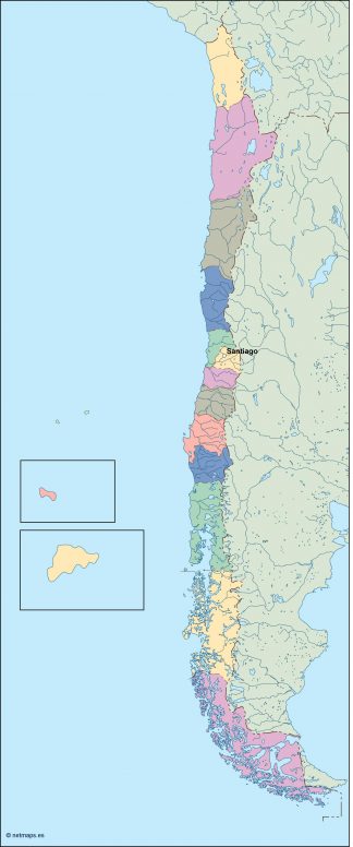 chile vector map