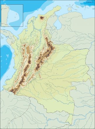 colombia illustrator map