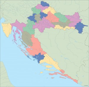 croatia blind map