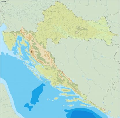 croatia illustrator map