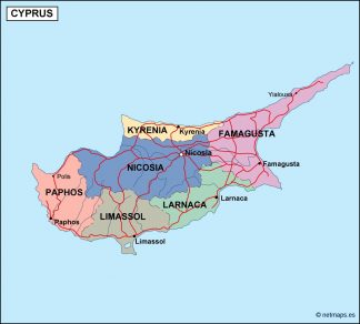 cyprus political map