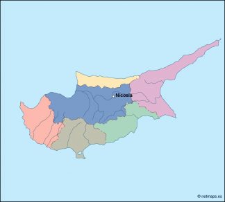 cyprus vector map
