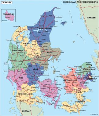 denmark political map