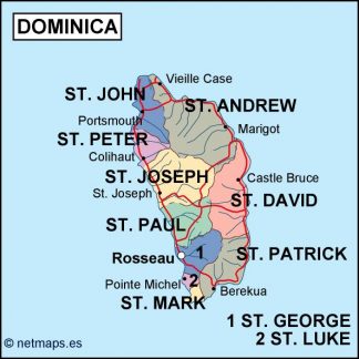 dominica political map
