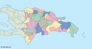 dominicana republic blind map