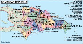 dominicana republic political map