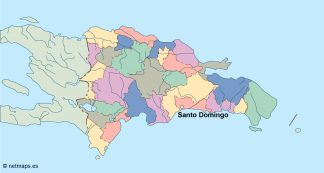 dominicana republic vector map