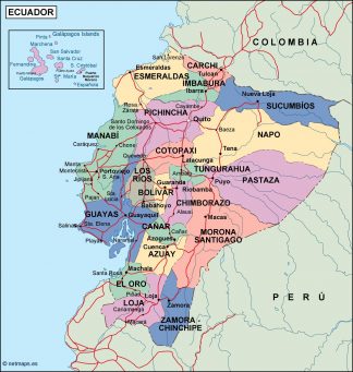 ecuador political map