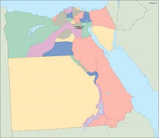 egypt vector map