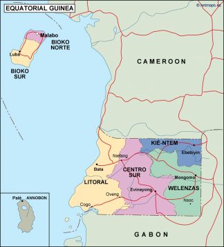equatorial guinea political map