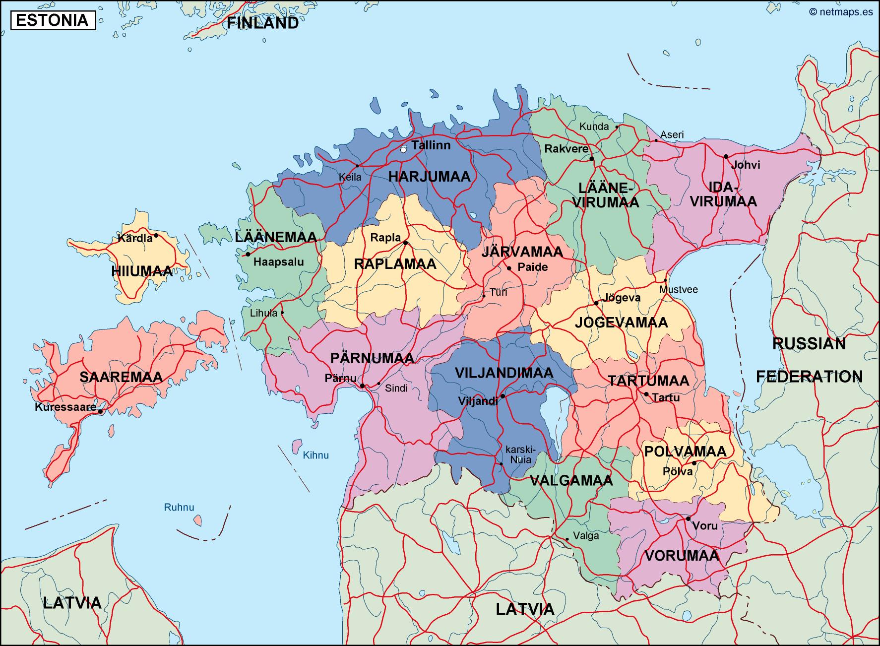 Эстония какая республика. Эстония политическая карта. Географическая карта Эстонии. Эстония на карте.