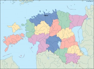 estonia vector map