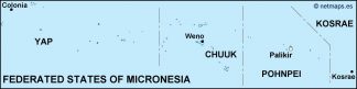 federated states of micronesia political map