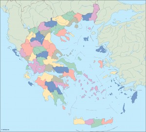 greece blind map
