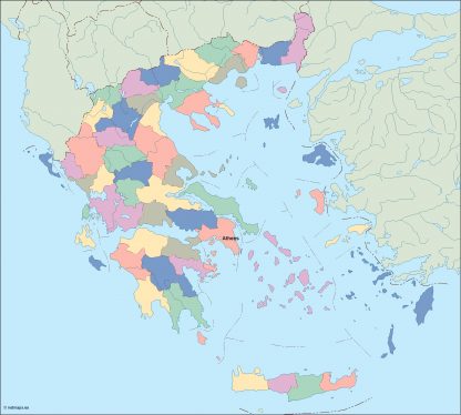 greece vector map