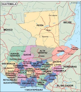 guatemala political map