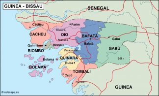 guinea bissau political map