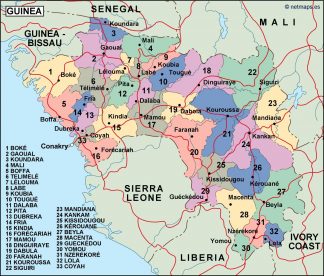 guinea political map