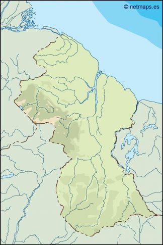 guyana illustrator map