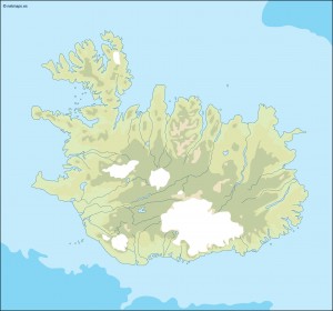 iceland illustrator map